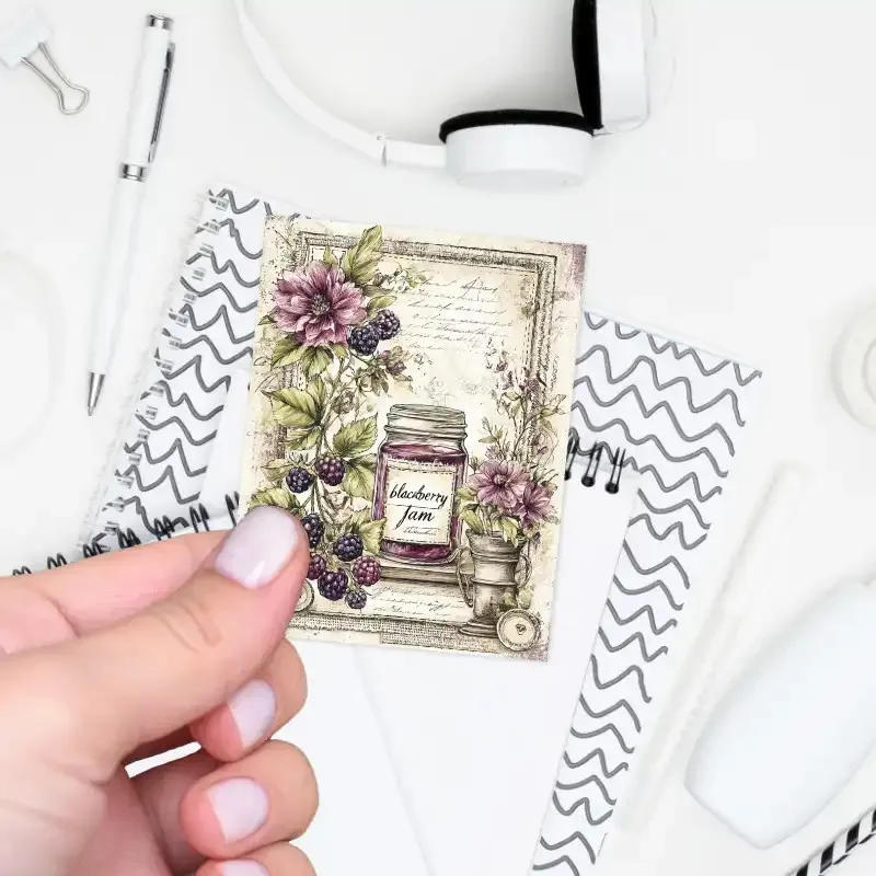 Samolepka do diáře s ostružinovou marmeládou.