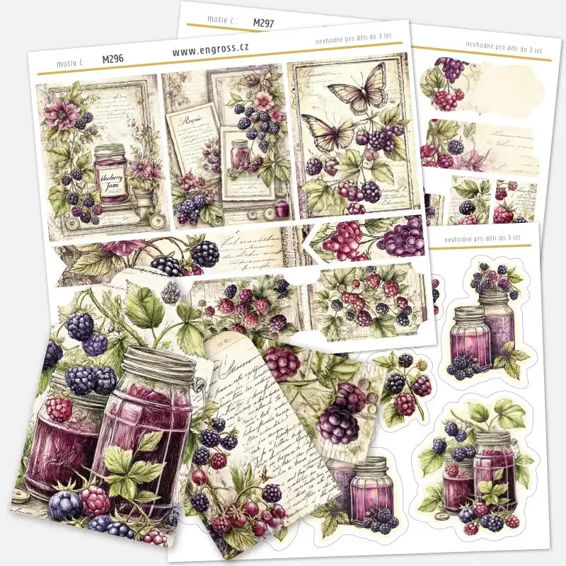 Junk journal kit Ostružiny.