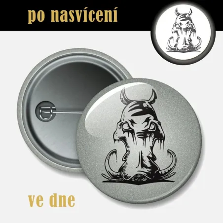 Reflexní odznak Kanec 44 mm – bezpečnostní placka s divočákem.