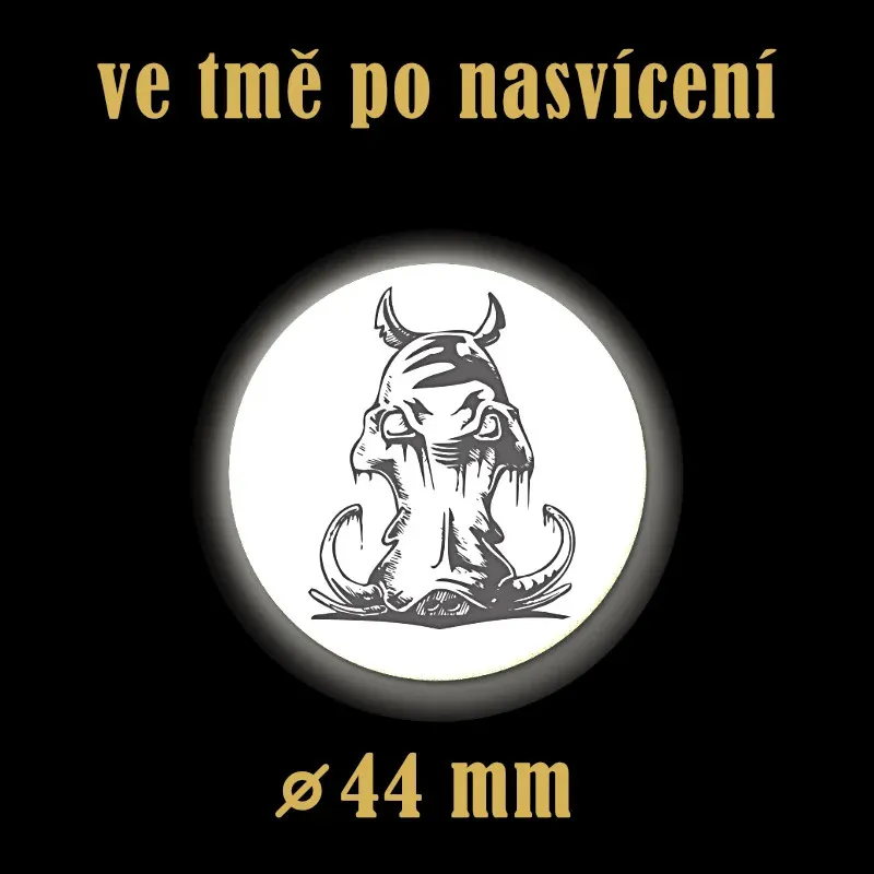 Reflexní odznak Kanec 44 mm – bezpečnostní prvek na batohy a tašky.