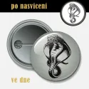 Reflexní odznak Kobra 44 mm – bezpečnostní placka na batoh.