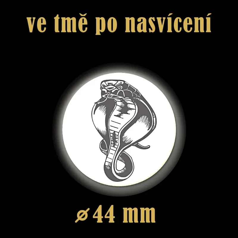 Reflexní odznak Kobra 44 mm – bezpečnostní placka pro mladé.