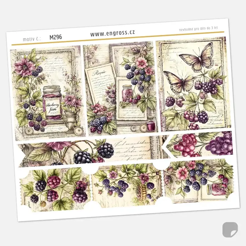 Ostružinové samolepky z junk journal kitu.