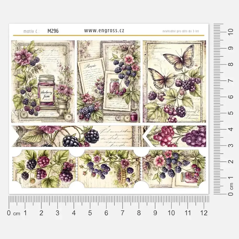 Samolepky pro deník vintage ostružiny.