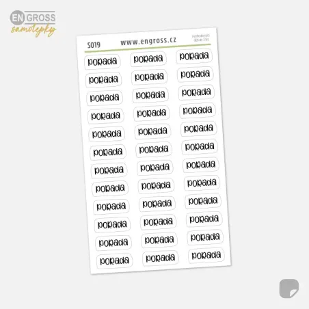 Samolepky do diáře - PORADA.