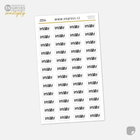 Samolepky pro plánování v diáři - text MAILY.