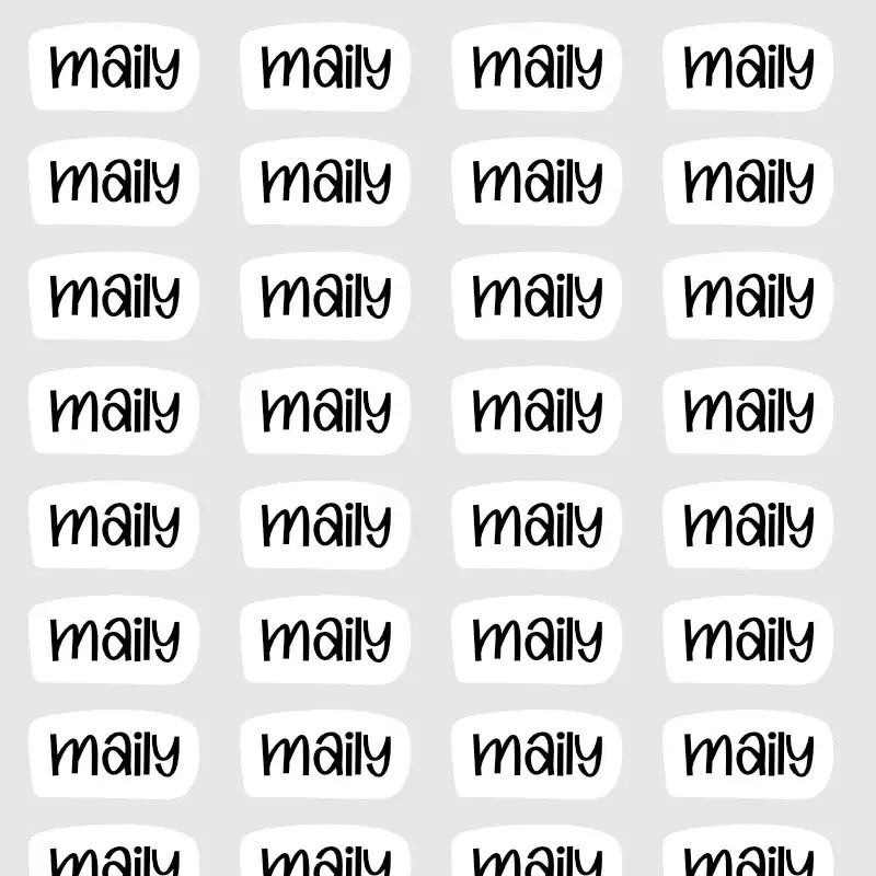 Textové samolepky do diáře - malý nápis MAILY.