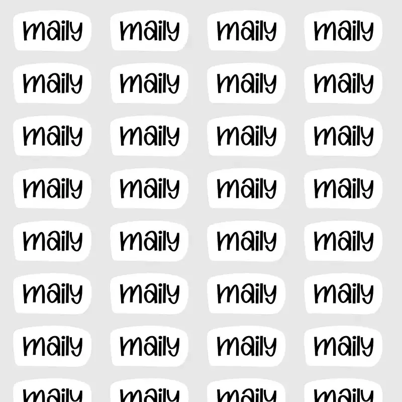 Textové samolepky do diáře - malý nápis MAILY.