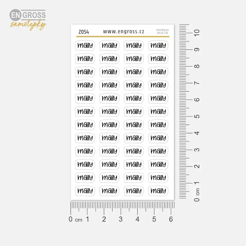 Samolepky do diáře text - MAILY.