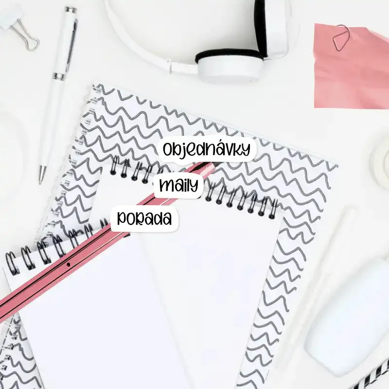 Samolepky pro diář s tiskacím textem OBJEDNÁVKY.