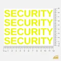 Nažehlovací nápis SECURITY - neonově žlutý.