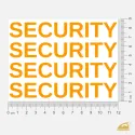 Nažehlovací nápis SECURITY - neonově oranžový.