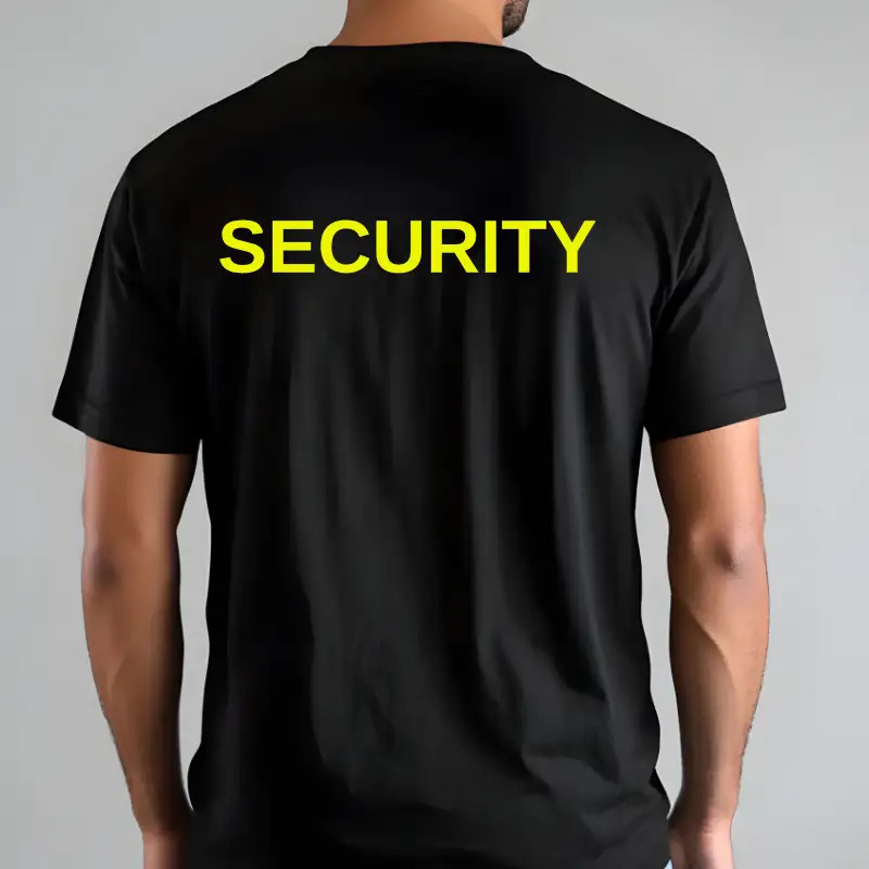 Nažehlovačka na záda - SECURITY - neon žlutá.