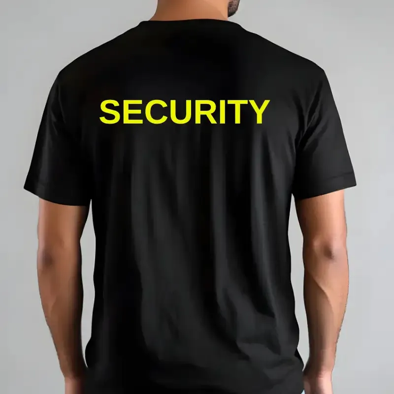 Nažehlovačka na záda - SECURITY - neon žlutá.