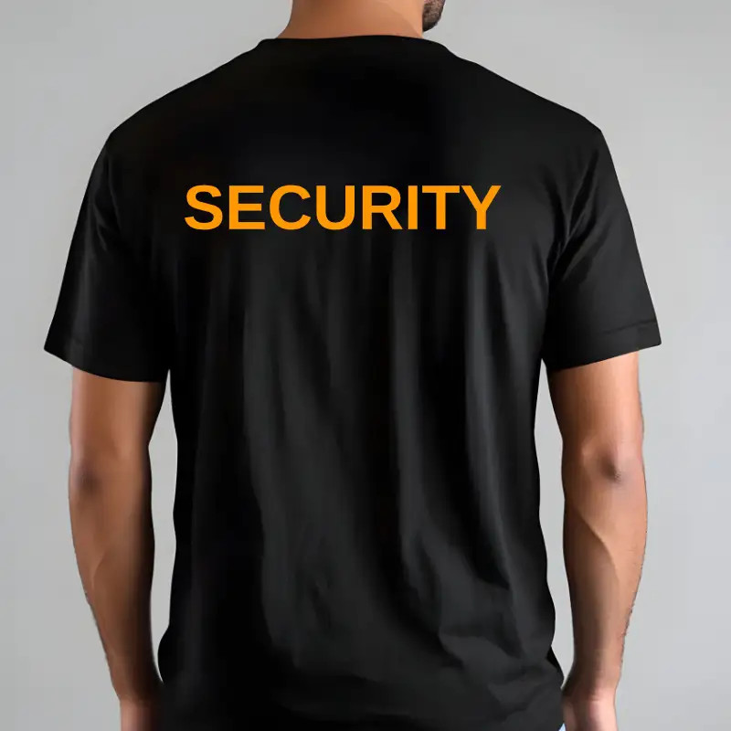 Nažehlovačka na záda - SECURITY - neon oranžová.