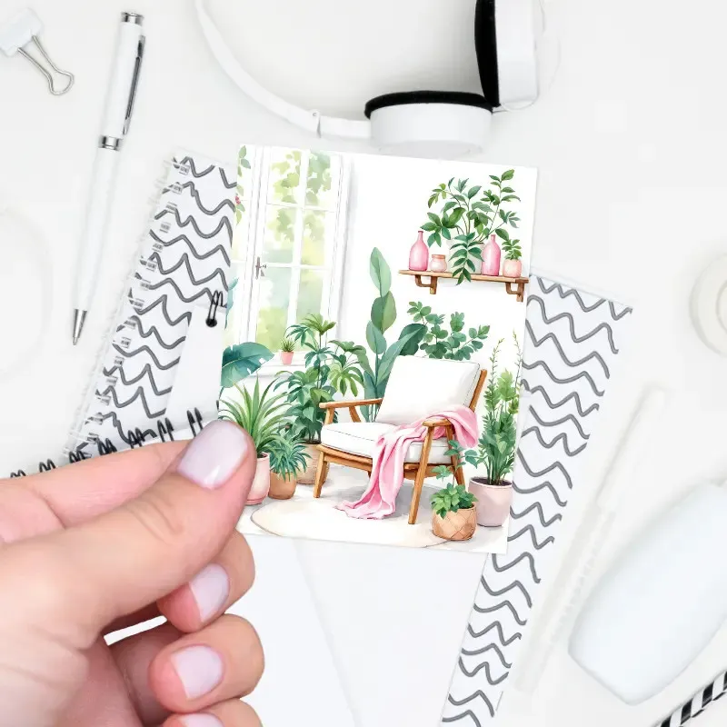 Interiérová samolepka do diáře - čtecí koutek.