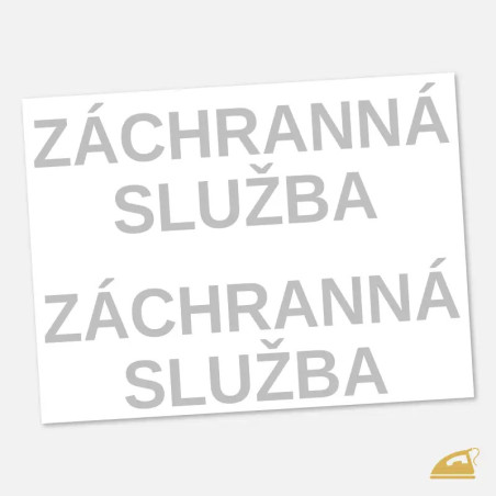 Reflexní nažehlovací potisk pro záchranné složky - Záchranná služba.