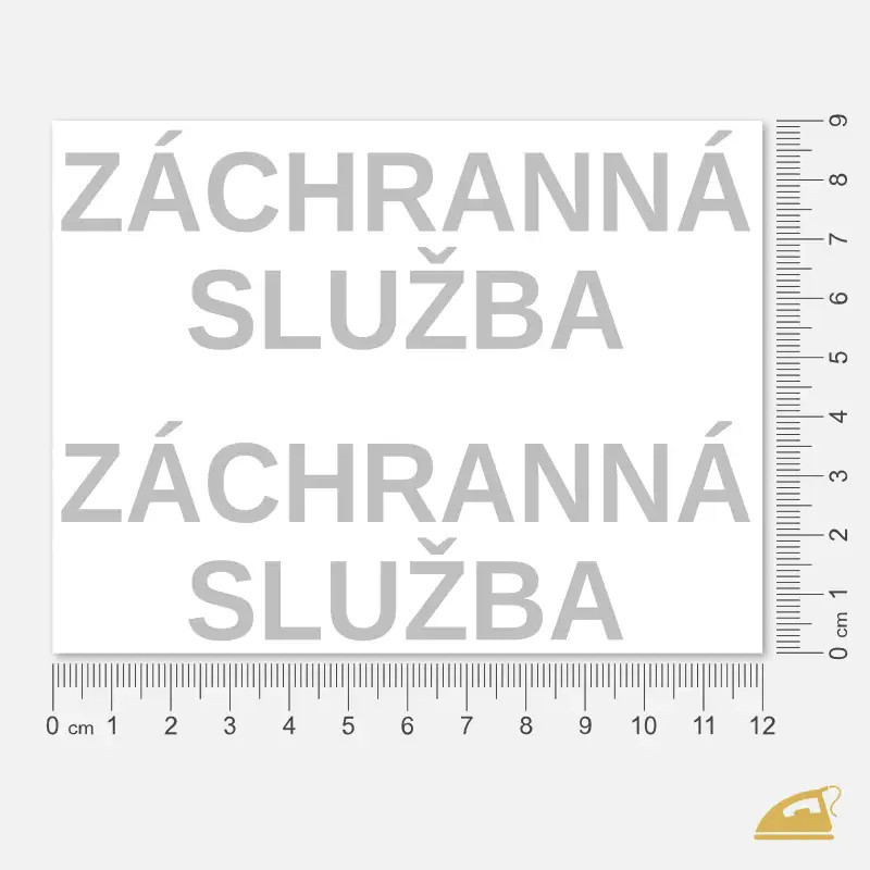 Reflexní nažehlovací potisk k nažehlení žehličkou - Záchranná služba.