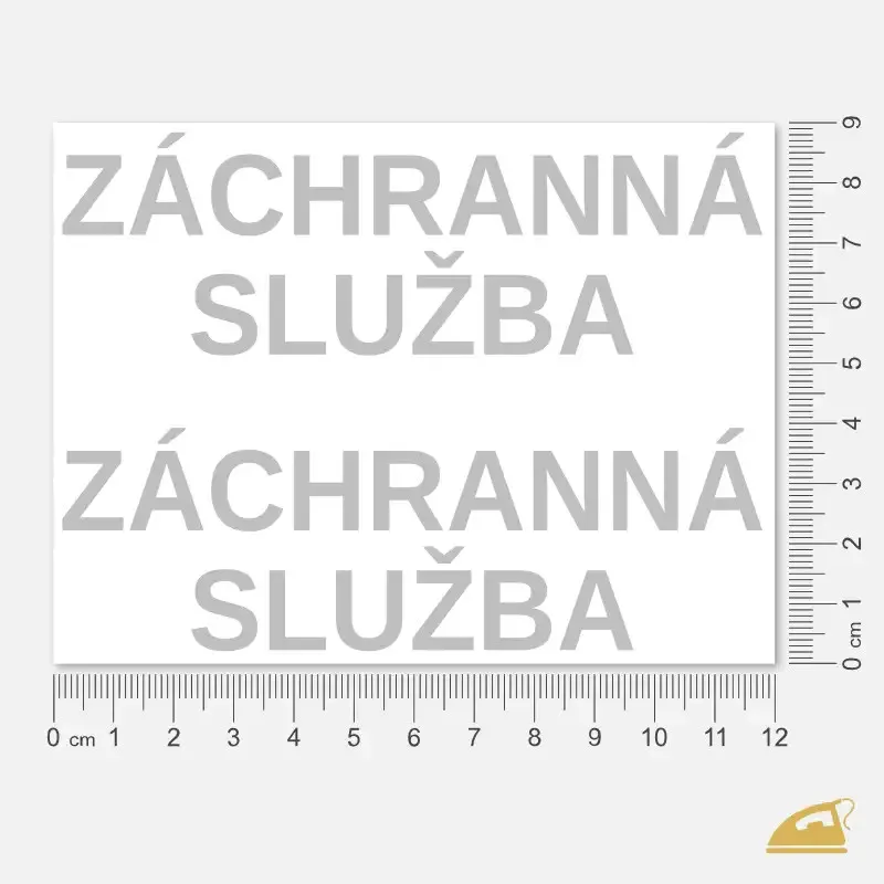 Reflexní nažehlovací potisk k nažehlení žehličkou - Záchranná služba.