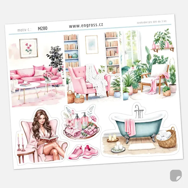 Samolepky domácí klid a pohoda.