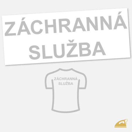 Reflexní nažehlovací potisk na záda - ZÁCHRANNÁ SLUŽBA.