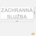 Vysoce reflexní nažehlovací potisk na záda - ZÁCHRANNÁ SLUŽBA.