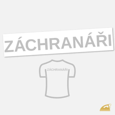 Reflexní potisk k nažehlení na záda - ZÁCHRANÁŘI.