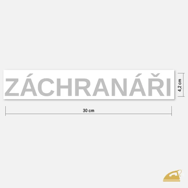Reflexní nápis - potisk k nažehlení na záda - ZÁCHRANÁŘI.