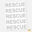 Mezinárodní reflexní nažehlovací potisk na přední díl oděvu - RESCUE.