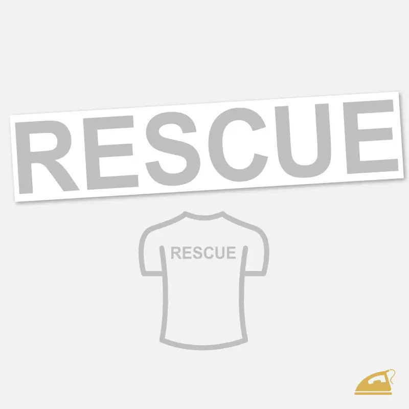 Reflexní nažehlovací potisk k domácímu nažehlení - RESCUE.