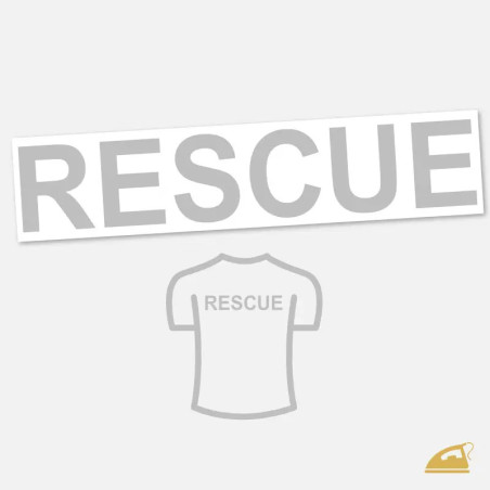 Reflexní nažehlovací potisk k domácímu nažehlení - RESCUE.