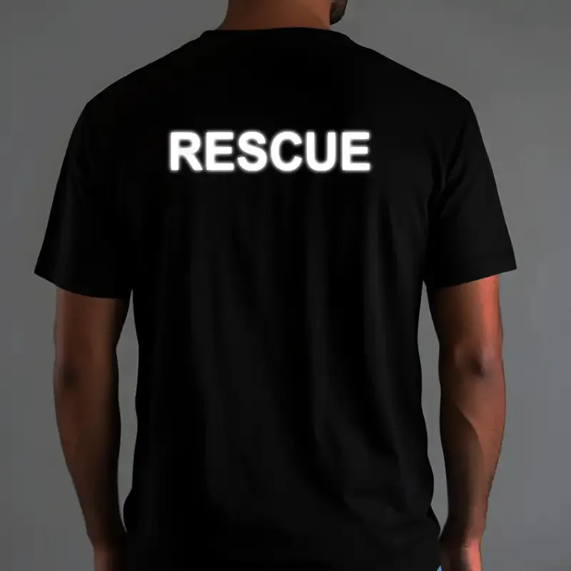 Reflexní nažehlovací potisk pro záchranáře - RESCUE.