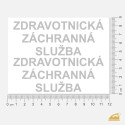 Reflexní nažehlovací potisk - nápis ZDRAVOTNICKÁ ZÁCHRANNÁ SLUŽBA.