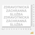 Reflexní nažehlovací potisk - nápis ZDRAVOTNICKÁ ZÁCHRANNÁ SLUŽBA.