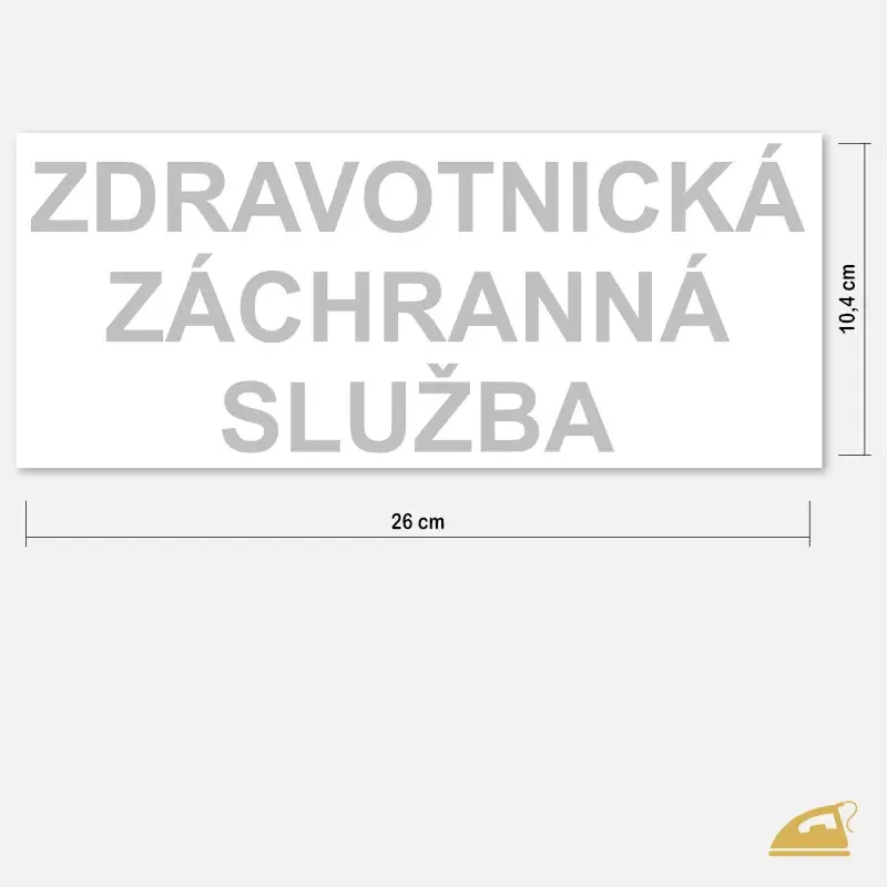 Zdravotnická záchranná služba - reflexní nažehlovací potisk.