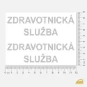 Zdravotnická služba - reflexní nažehlovací potisk k nažehlení na oděvy pro záchranáře.