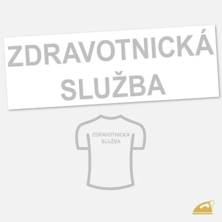 Relexní nažehlovací potisk na záda oděvu - ZDRAVOTNICKÁ SLUŽBA.