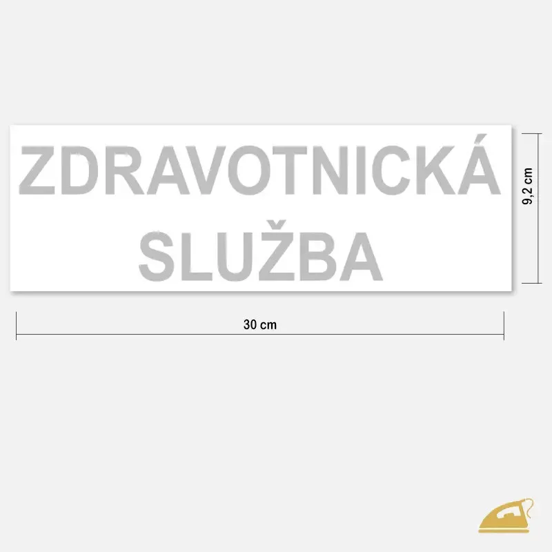 Relexní nažehlovací potisk k nažehlení žehličkou - ZDRAVOTNICKÁ SLUŽBA.