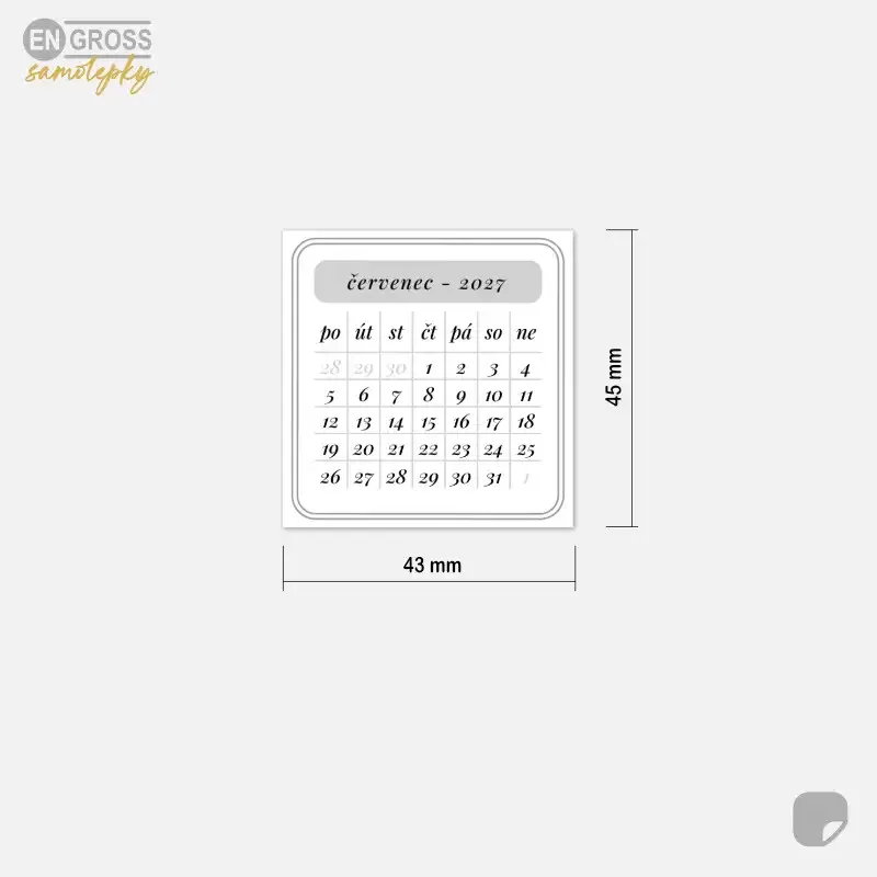 Mini kalendáříky do diáře a plánovačů na celý jeden rok.