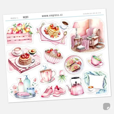 Samolepky zdravý životní styl.