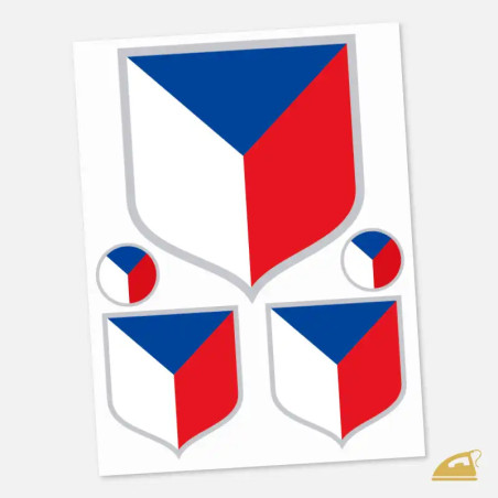 Nažehlovačka na textil - česká vlajka svislá.