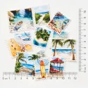 Známky - samolepky do diáře. Moře, pláž, dovolená a léto.