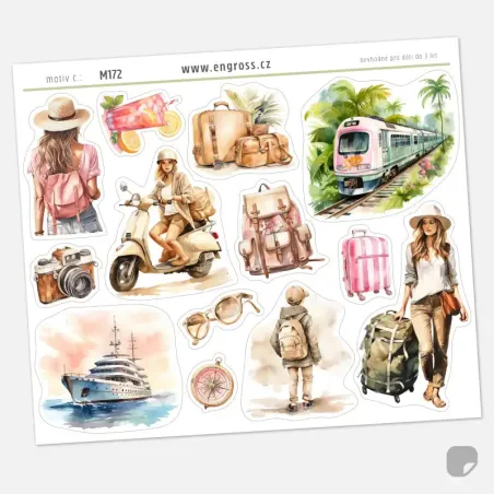 Samolepky do diáře Dovolená v tropech - Thajsko.