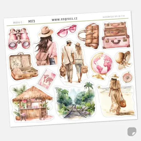 Samolepky do diáře Thajsko, dovolená, cestování.