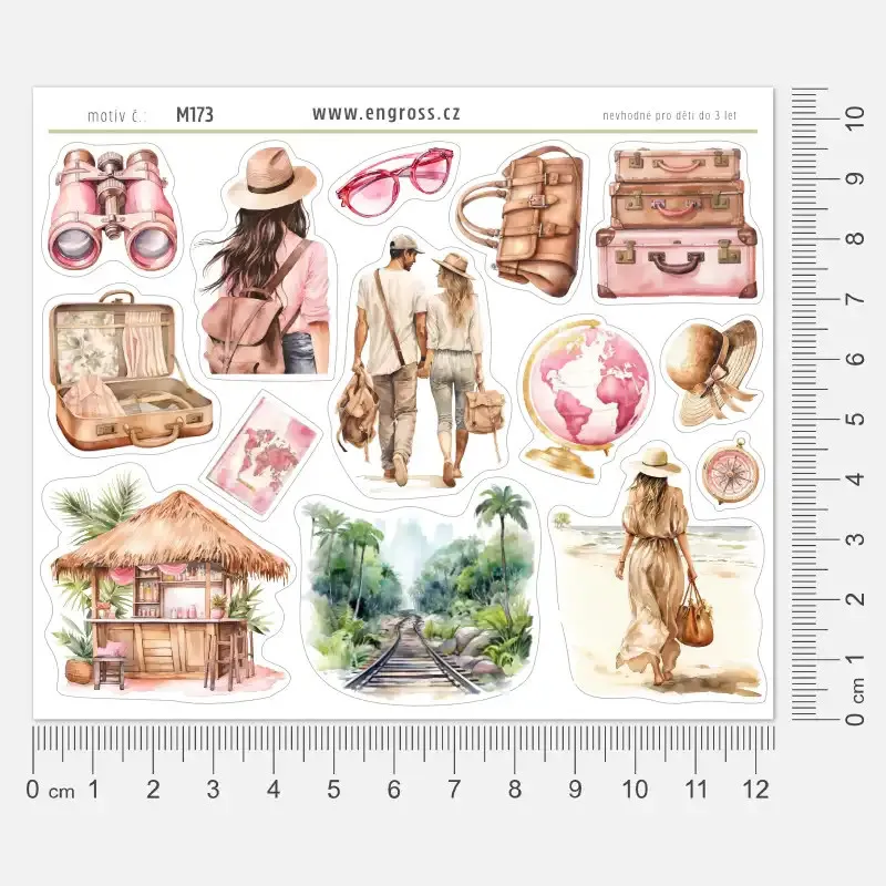 Samolepky pro plánování dovolené v diáři - Thajsko, tropické dobrodružství.