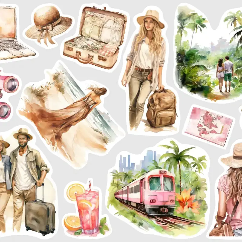 Cestovatelské nálepky do diáře - Thajsko.