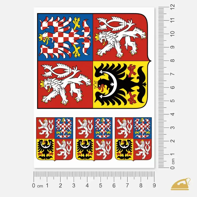 Nažehlovačky s velkým českým státním znakem snadno nažehlíte doma.