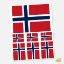 Nažehlovačka norská vlajka 7 kusů.