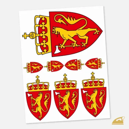 Nažehlovací potisk na textil - notský státní znak 8 ks.