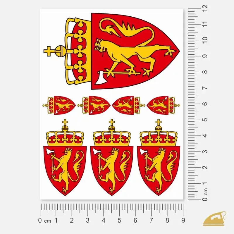 Nažehlovačka norský státní znak pro domácí nažehlení. Ideální pro fanoušky.